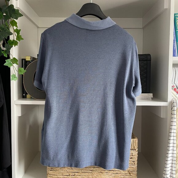 Giorgio Armani Short Sleeved Buttonless Polo Shirt - Picture 2 of 3